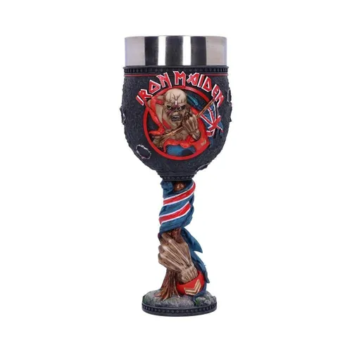 Iron Maiden The Trooper Kelch, 19,5 cm - Kelch aus feinstem Harz, handbemalt und offizielles Lizenzprodukt von Iron Maiden – ein Muss für Sammler und Fans!
