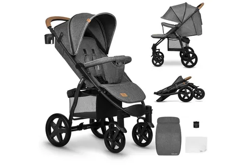 LIONELO Annet Plus Buggy bis 22 kg mit Liegefunktion - Buggys mit Liegefunktion, ideal für Komfort und Sicherheit, ausgestattet mit umfangreichem Zubehör wie Moskitonetz und Getränkehalter.