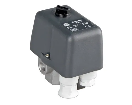 AIRCRAFT 2506214 Druckschalter CONDOR MDR 2 / 11 bar - Druckluftzubehör mit einstellbarem Ein-/Ausschaldruck, 2-poligem Öffner und integriertem Entlastungsventil für optimale Sicherheit und Effizienz.