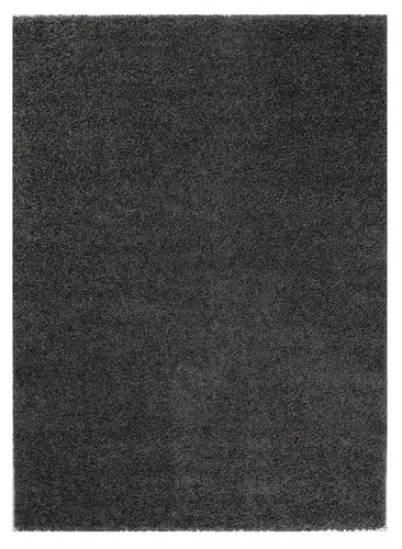 VIMODA Prime Shaggy Hochflor Teppich Anthrazit Rund Ø 120 cm - Modernes Hochflor-Teppichdesign, flauschig und pflegeleicht, ideal für jede Wohnumgebung. Strapazierfähig und schmutzabweisend für hohen Komfort.