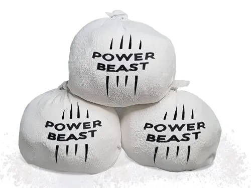 Power Beast 3X Chalk Bälle 60gr, Magnesiumkreide, Kletterkreide Kletterkreide Bouldern, Klettern, Fitness, Crossfit,Gym,Turnen,Pole Dance, Calisthenics, Gewichtheben, Poledance.