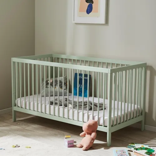Höhenverstellbares Babybett 60x120 & 70x140 cm aus Buchenholz