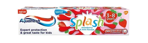 Produktbild Aquafresh 1x Kinder Zahnpasta Splash Erdbeer & Minze 3–8 Jahre, 50 ml