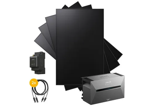 Kleines Kraftwerk 1800W Balkonkraftwerk mit Anker Solarbank 3 Pro - Effizientes Balkonkraftwerk mit 1800W Leistung. Inkl. Anker Solarbank 3 Pro für einfache Installation und intelligente Überwachung der Stromerzeugung. Ideal für nachhaltige Energieversorgung auf dem Balkon.