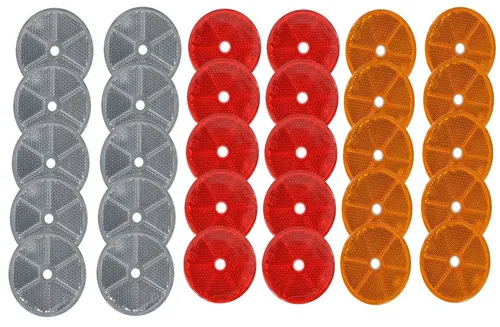 Aspöck Anhänger Rückstrahler - Reflektor - schrauben - SET - E-Prüfzeichen 30 Teile