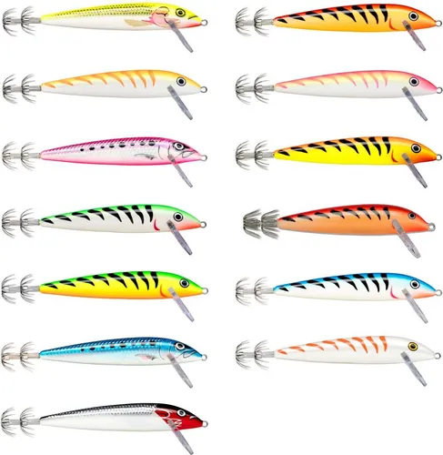 Rapala Countdown Squid - Tintenfisch Wobbler, Länge / Gewicht:9cm / 12g, Farbe:Orange Tiger UV