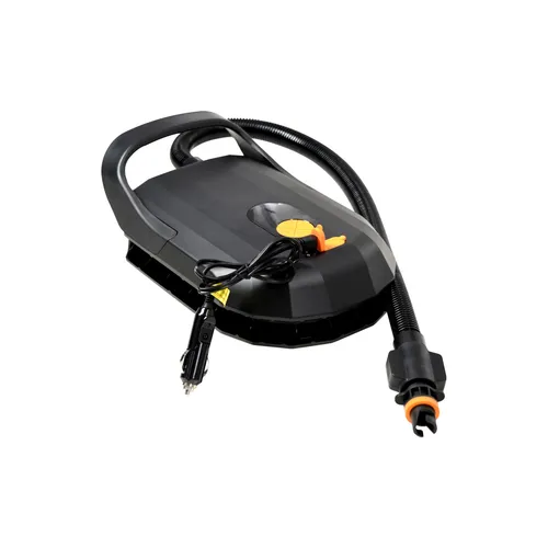 F2 Elektropumpe D6 12 Volt Pro für SUPs und Schlauchboote - Hochdruck Elektropumpe für Wassersport, pumpt SUPs in nur 3-10 Minuten auf und bietet automatische Abschaltung bei gewünschtem Druck. Inklusive Ventiladapter für vielseitigen Einsatz.