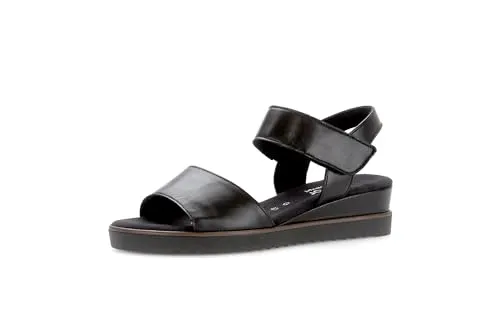 Gabor Damen Keilsandalen | Frauen Sandalen | Moderate Mehrweite (G) | Keilsandaletten | Keilabsatz | Wedge-Heel | schwarz (OBL/schw) | 37 EU - 4 UK