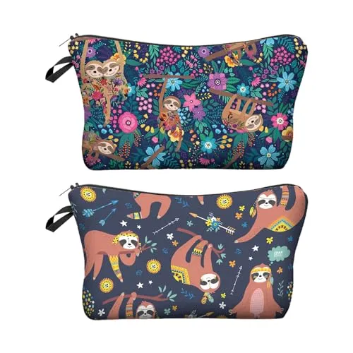 Stück Faultier-Reise-Kosmetiktasche mit großem Fassungsvermögen, tragbar und doppellagig 2