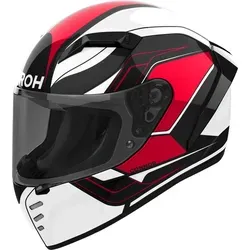 Airoh Connor Dunk Helm, schwarz-weiss-rot, Größe L - Motorradhelm mit ASN für optimalen Luftfluss und ATVR für einfache Visorentfernung, ideal für Männer, die Sicherheit und Komfort schätzen.