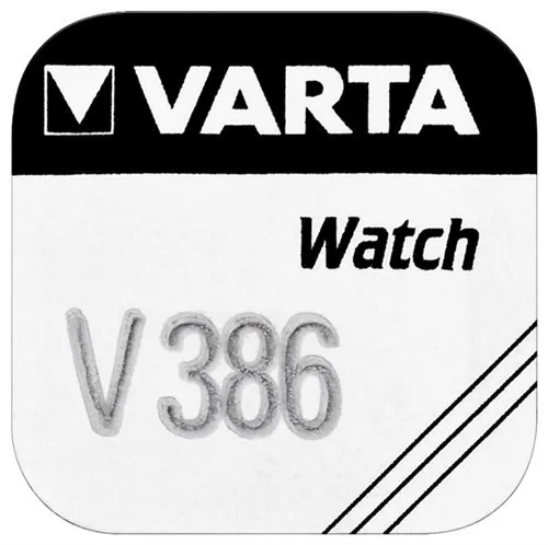 Varta V 386 - Silber-Oxid Uhrenzelle (SR43), 1,55 Volt, zuverlässige Energie für Ihre Uhren
