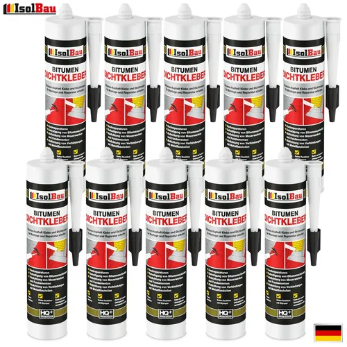 Bitumenkleber 10 x 310 ml Dachdichtstoff Bitumen Dichtmasse Schindelkleber