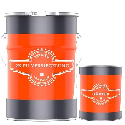 BEKATEQ Treppen- und Parkettlack LS-735 2K PU Versiegelung - Hochwertiger Holzlack für innen und außen, wasser- und UV-beständig, ideal für stark beanspruchte Flächen. Perfekte Versiegelung für Parkett und Treppen.