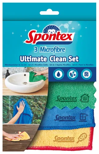 Produktbild Spontex Microfibre Ultimate Clean 3er Tücherset