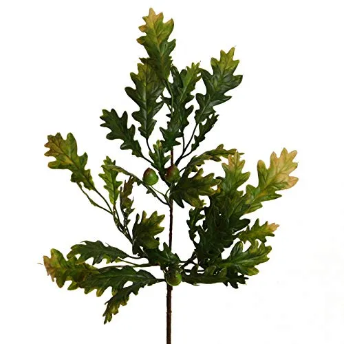 Floratexx Künstlicher EICHENZWEIG ca 42 cm. Eichenlaub, Eicheln, Eiche grün-braun. 10342 07
