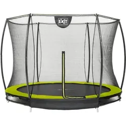 EXIT Silhouette Bodentrampolin ø305cm mit Sicherheitsnetz - grün - Trampolin mit Sicherheitsnetz, ideal für sicheren Springspaß im Garten. Das pulverbeschichtete Design schützt vor Rost und sorgt für Langlebigkeit.