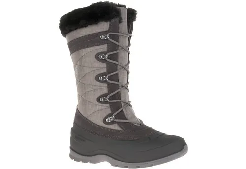 Kamik Women's Snovalley 4 - Robuste Winterschuhe für Damen in Braun/Schwarz - Wanderschuhe für Outdooraktivitäten, isolierend und wasserdicht mit praktischer Schnellschnürung; ideal für Freizeit und Abenteuer in der Winterlandschaft.