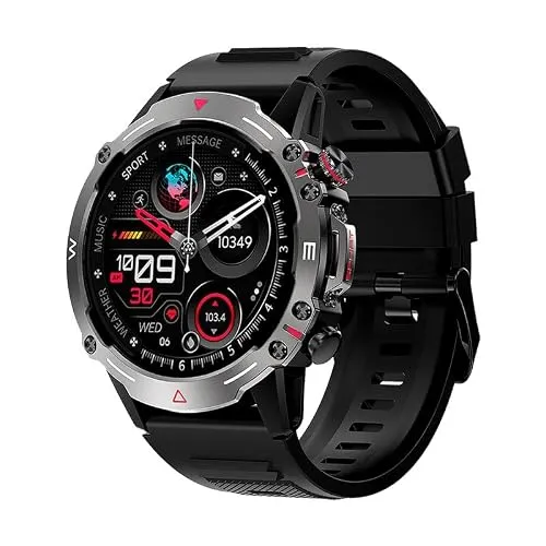 Cool Smartwatch mit AMOLED-Display Adventure, Silikonarmband, Schwarz