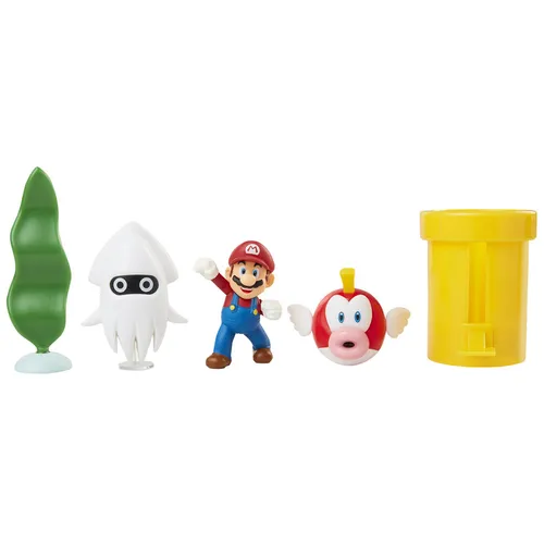 FIGUR NINTENDO UNDERWATER DIORAMA 6,5CM - Super Mario Set mit 6 Figuren, für aquatastische Abenteuer und spannende Spielszenen