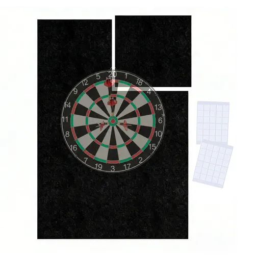relaxdays Dart-Wandschutz 6-teilig aus Filz, schwarz - Effektiver Wandschutz für Dartscheiben mit 6 flexiblen Segmenten. Der robuste Filz reduziert Geräusche und schützt Wände sowie Dartspitzen. Ideal für Hobbyräume und gesellige Abende. Einfache Montage ohne Werkzeug!