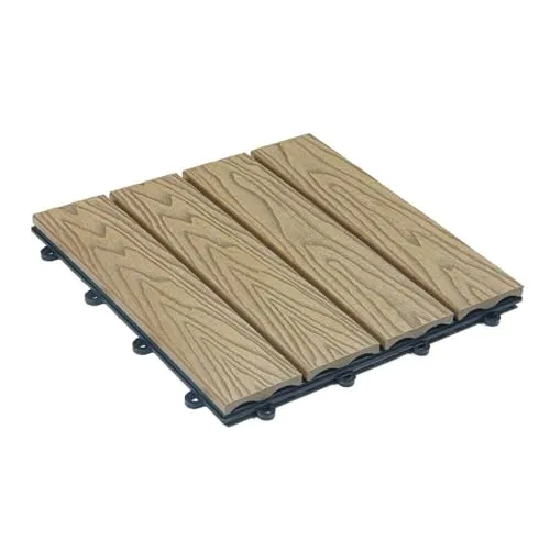 HOME DELUXE BAVARO PREMIUM WPC Klickfliesen, Teak, 5 m² von Home Deluxe