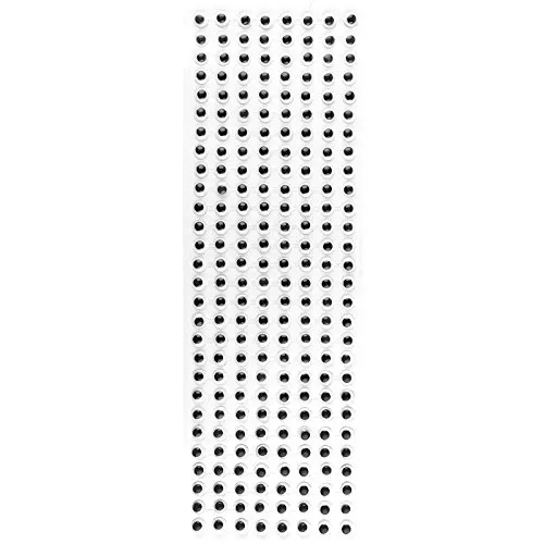 Ideen mit Herz Wackelaugen, selbstklebend, 8mm Ø, schwarz, 670 Stück | Augen zum Aufkleben für gebastelte Figuren, Tiere, Schneemänner, Osterhasen | Basteln mit Kindern, Scrapbooking, Dekoration, DIY