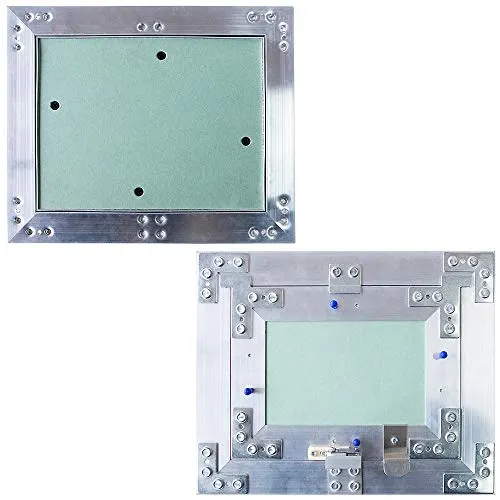 Melko Revisionsklappe - 30x60 cm mit Druckverschluss - Gipsfaserplatte für Heizung, Sanitär und Elektroinstallationen. Stabiler Aluminiumrahmen, grüne Beschichtung für Feuchträume und müheloser Zugang dank Druckverschluss. Ideal für Handwerker und Heimwerker!