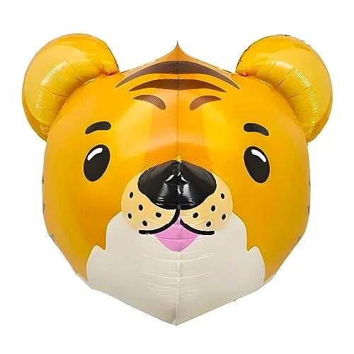 Folienballon Tier, Tiger Kopf Design, ca. 60 * 52 cm