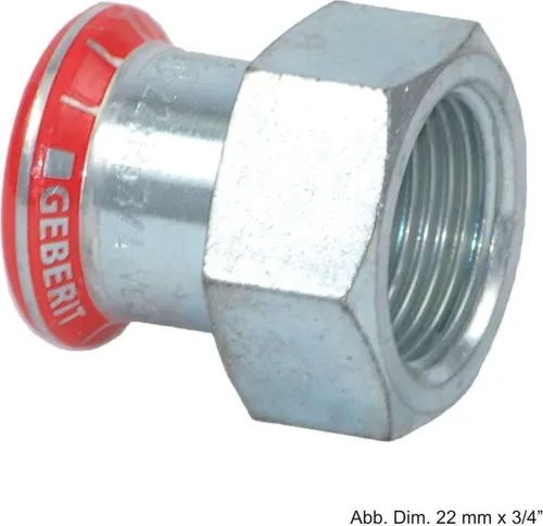 Geberit Mapress C-Stahl Übergangsstück IG, 12mm x 1/2