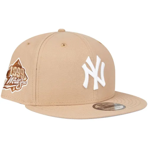 New Era 9Fifty Snapback Cap - WORLD SERIES New York Yankees - Stylische Snapback-Cap für Herren in Beige, ideal für den sportlichen Look. 100% Polyester sorgt für hohen Tragekomfort und Langlebigkeit. Perfekt für Freizeitaktivitäten im Sommer.