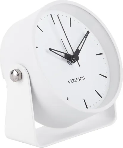 Karlsson Alarm Clock Calm Metal White in weiß von Karlsson