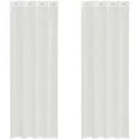vidaXL Voile Vorhänge mit Ösen 2 Stk Weiß 4102153