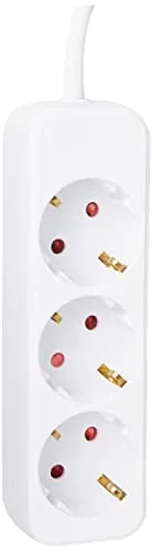 Meister Steckdosenleiste 3-fach - 3 m Kabel - weiß - Kunststoffleitung - IP20 Innenbereich / Steckerleiste / Mehrfachsteckdose / Tischsteckdose / Tido 3-fach / 7430210