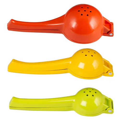 bremermann Zitruspresse Zitruspressen-Set 3tlg - Ideal für Orangen, Zitronen und Limetten - Entsafter: bremermann Zitruspressen-Set 3tlg. für müheloses Auspressen von Zitrusfrüchten mit wenig Kraftaufwand. Jede Presse in passender Farbe für die jeweilige Frucht.