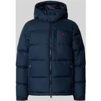 Polo Ralph Lauren Daunenjacke mit Logo-Stitching in Marine, Größe L