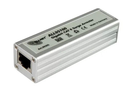ALLNET TP Cat 6 Überspannungs- und Blitzschutz ALL95100 - Splitter, Koppler & Adapter - Schützen Sie Ihre Netzwerkgeräte effektiv vor Überspannung und Blitzschlägen mit diesem hochwertigen Gigabit-Isolator.