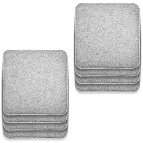 Rubberneck 8er Set rutschfeste Filz Sitzkissen eckig in grau von Rubberneck