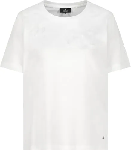Monari T-Shirt mit 3D-Blumen - Elegantes T-Shirt aus hochwertiger Baumwolle und Modal. Mit weichem Frottee-Innenstoff, Rundhalsausschnitt und Kurzarm für hohen Tragekomfort.