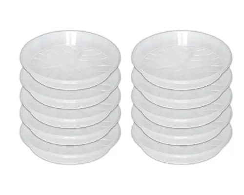 10er Set Untersetzer Orchideentopf Kunststoff Transparent (? ca. 14 cm)