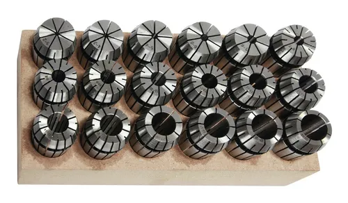Spannzangen-Set DIN 6499B ER25 2-16mm - Zangen für präzises Spannen, ideal für Werkzeugmaschinen und Fräsen, mit einem Spannbereich von 2-16mm für vielseitige Anwendungen.