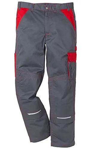 FK ICON TWO Bundhose 100805-866 - Hochwertige Arbeitshose in Grau/Rot, Größe 54, ideal für Handwerker mit robustem Material und optimalem Tragekomfort.