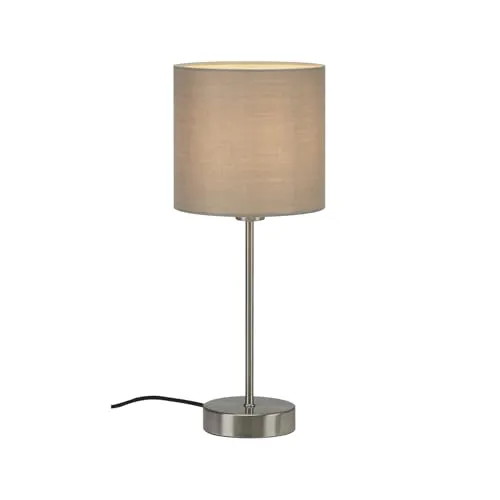 Briloner LED Tischleuchte matt-nickel taupe 1xE14 - Moderne Tischlampe mit LED-Technologie, energieeffizient und ideal für Schreibtische in jedem Zimmer.