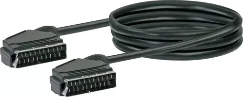 Schwaiger SCART Anschlusskabel, Schwarz, 2m