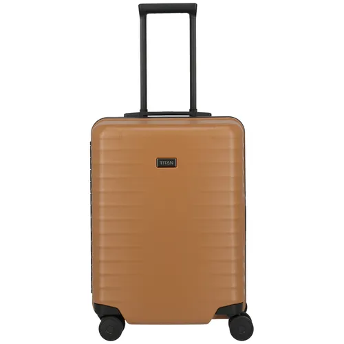 TITAN Overseas Trolley S23 4-Rollen Canyon Bronze - Trolley für Reisen auf höchstem Niveau mit kratzresistenter Oberfläche, ergonomischen Griffen und leichtgängigen Doppelrollen – ideal für Vielflieger und Geschäftsreisen.