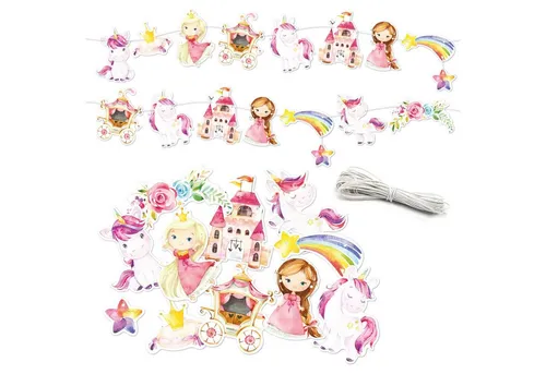 PAPIERDRACHEN Girlande Girlande Geburtstag - Deko für Kindergeburtstag - 10 m Partygirlande, für Mädchen und Jungs