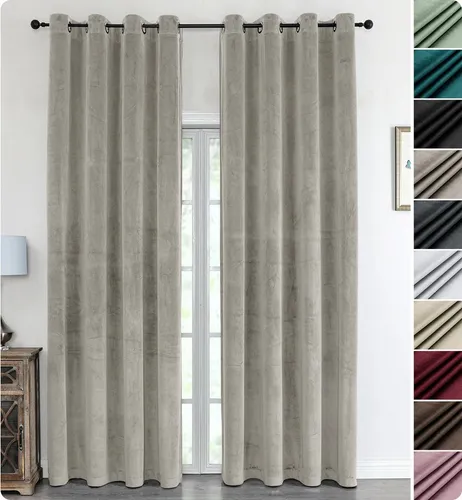 Beautex Verdunkelungsvorhang Samt Vorhang Ösen Gardine Velvet blickdicht abdunkelnd (1 St), Ösen, abdunkelnd
