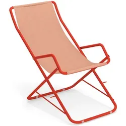 Emu Bahama Liegestuhl Stahl/Emu-tex - Scharlachrot von EMU