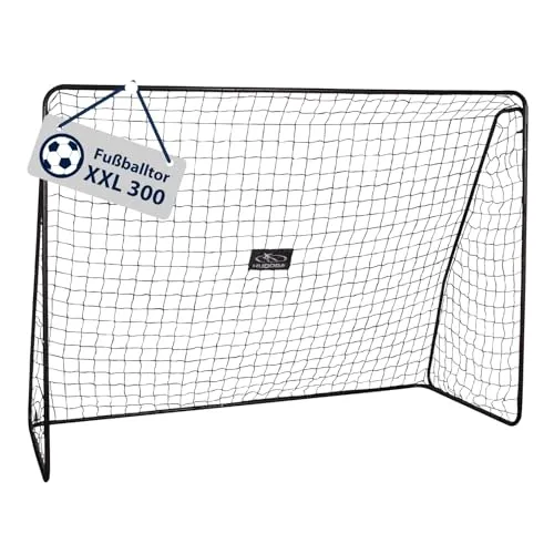 HUDORA Fußballtor XXL - Wetterfestes und Standfestes Fußballtor für Profis - Fußballtore für Kinder & Erwachsene, ideal für Training und Freizeit. Robuster pulverbeschichteter Stahlrahmen und engmaschiges Netz sorgen für langanhaltenden Spaß.