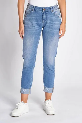 Zhrill 7/8-Jeans ZHNOVA - Skinny Fit in Blau - Casual 7/8-Jeans mit umgedrehtem Saum, ideal für trendbewusste Looks. Hoher Tragekomfort durch elastisches Material und perfekte Passform.