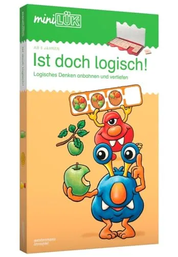 LÜK miniSet Ist doch logisch 4540 - Lernspiel für logisches Denken, inklusive Kontrollgerät und 2 Übungsheften für Kinder ab 5 Jahren